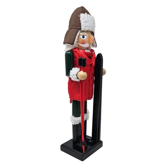 15" Skier Nutcracker, Christmas Decor - Picture 4 of 5